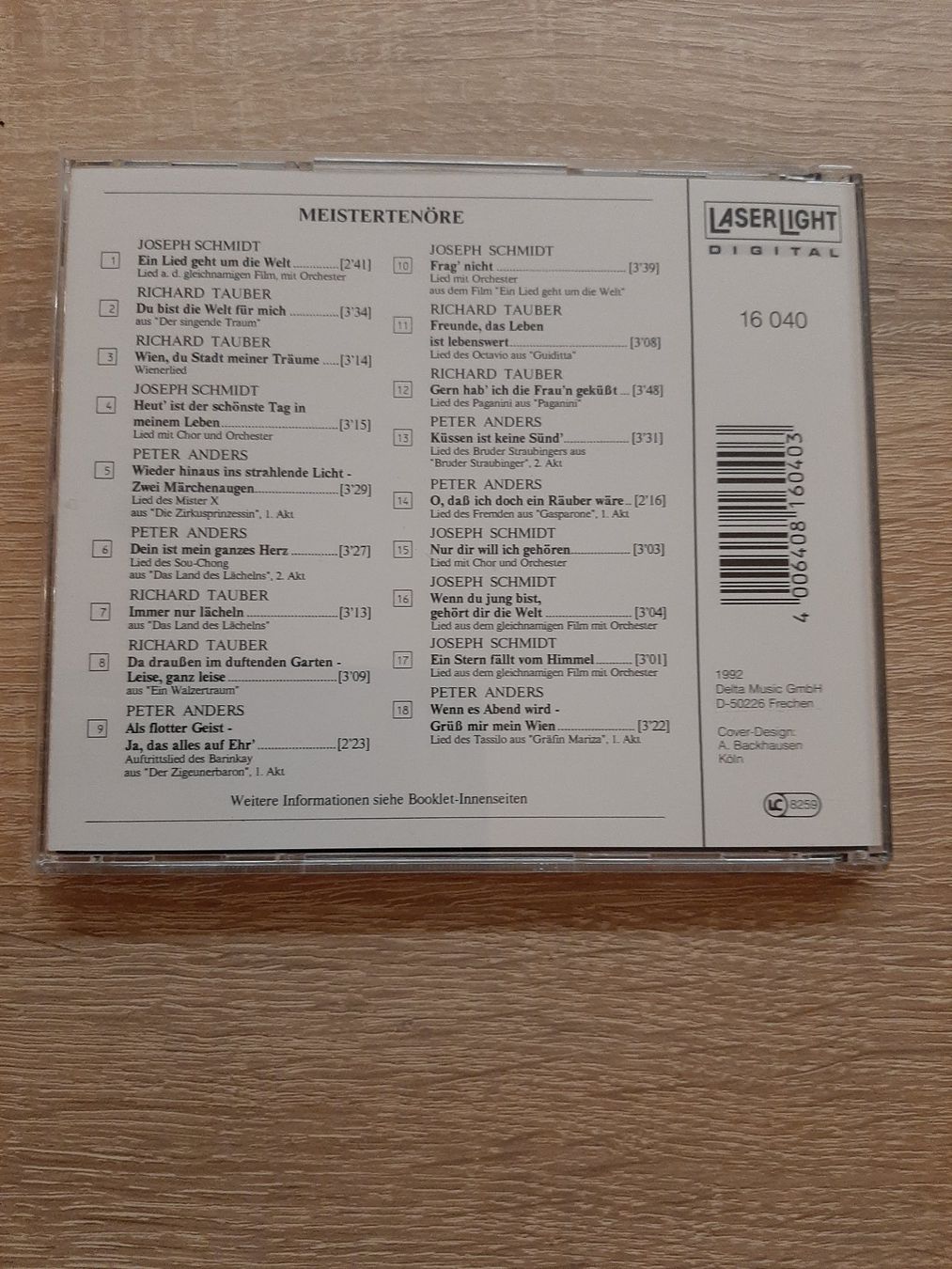 CD: CD Meister-Tenöre Anders/Schmidt/Tauber – Usato da Menziken venduto da Rien1 1