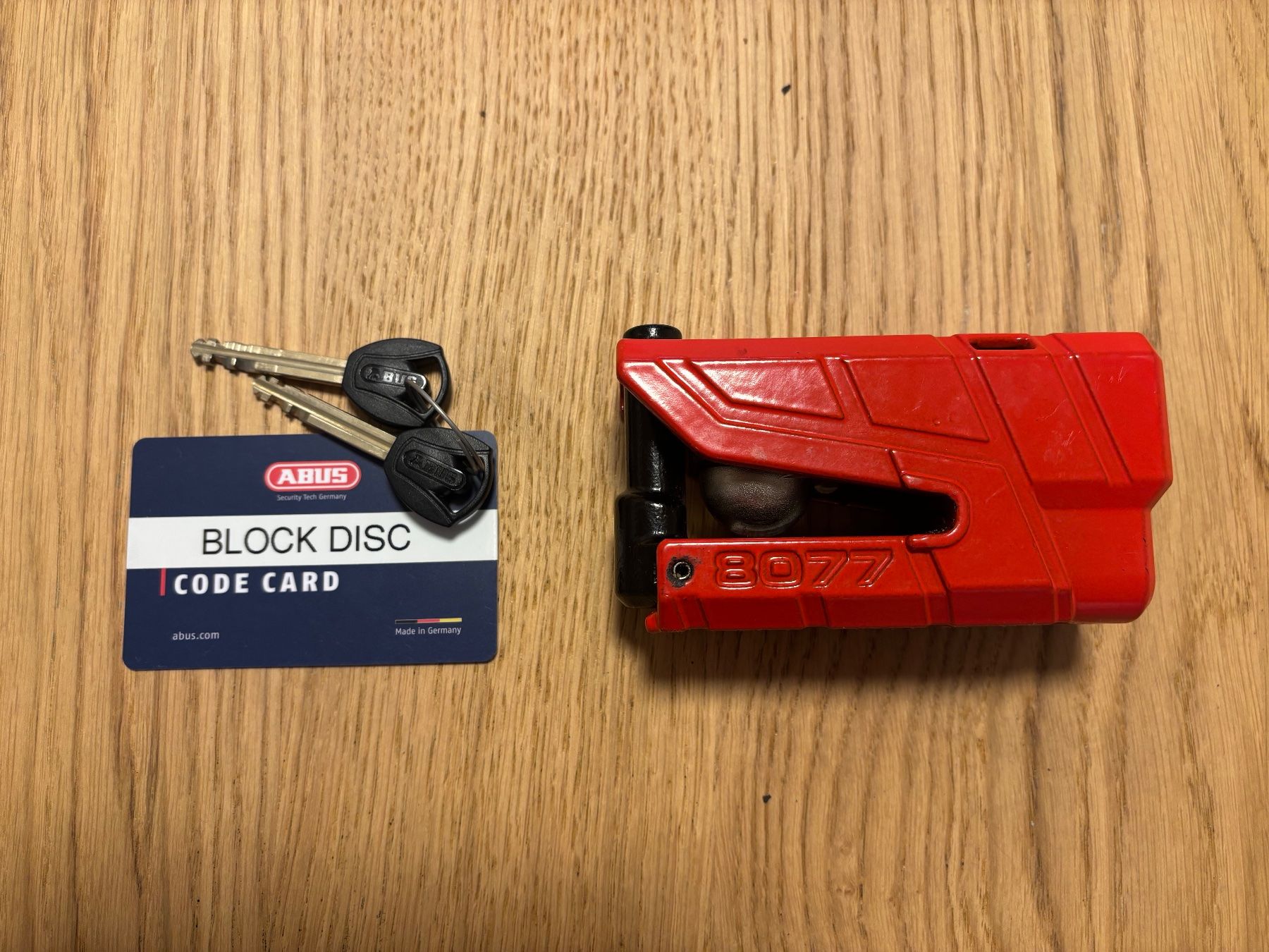 Abus Lucchetti: BLOC DISC ABUS GRANIT DETECTO XPLUS 8077 RED – Usato da Villars-sur-Glâne venduto da Swim_bike_run 1