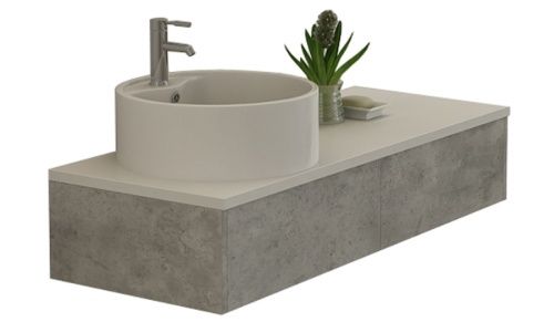 Mobili per bagno: Badset BIEL Lavabo Badmöbel Betonoptik – Nuovo e nell'imballaggio originale da Herbertingen venduto da jet-line-e-trade