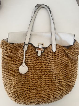 Michael Kors Handtasche braun weiss 