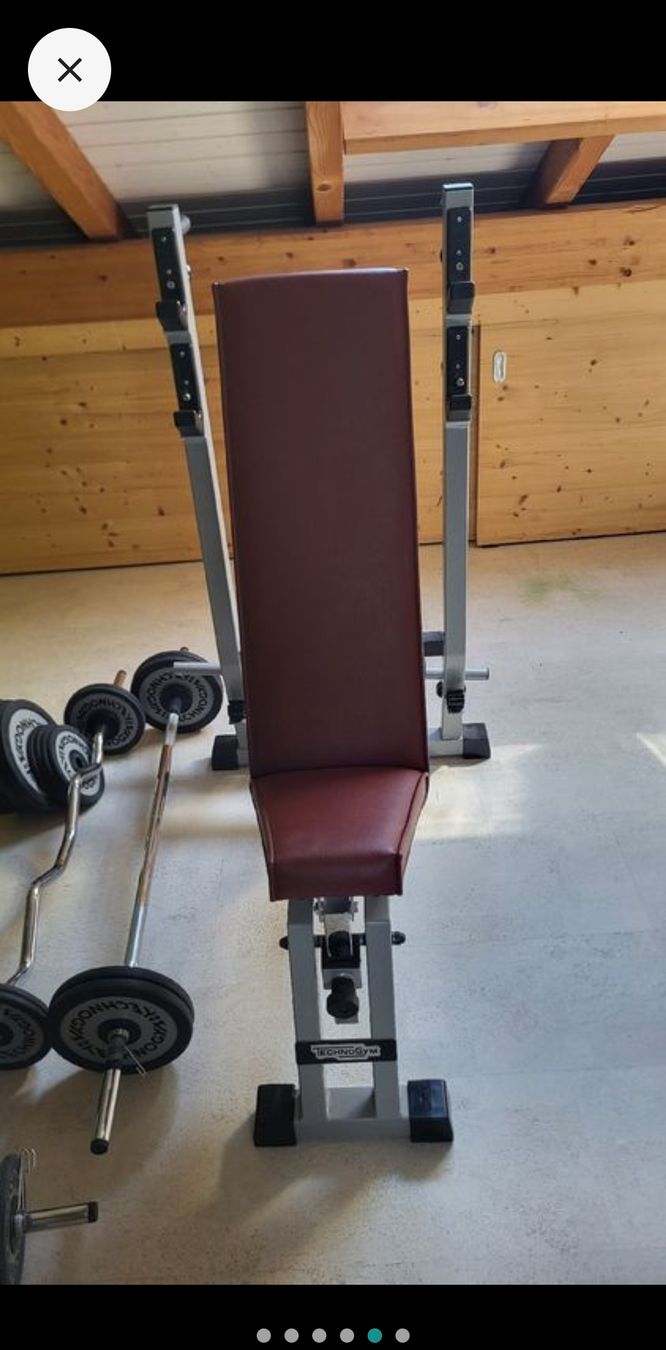 Technogym Hometrainer: Hantelbank Technogym mit vielen Gewichten – Usato da Aarau venduto da Aboudx 3