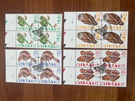 1995   CH Erstag gest.Viererblock mit Tab  (K183)