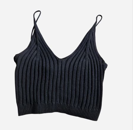 Schwarzes Crop Top - Grösse S