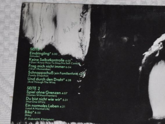 Dischi in vinile: LP Peter Gabriel - Ein deutsches Album – Usato da Boll venduto da Theodora15 2