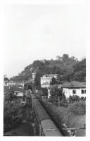 Bellinzona TI Burg Montebello mit SBB Zug foto 14 x 9