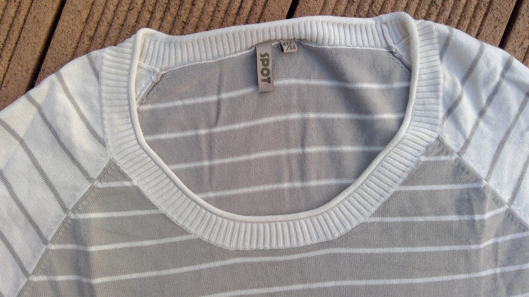 Maglioni & Felpe: Pullover rayé gris & blanc SPOT, taille M/L, NEUF – Nuovo e nell'imballaggio originale da Agiez venduto da chouchanelle 3