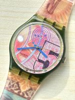 Swatch Uhr Modell 1990 buntes Design mit Box 