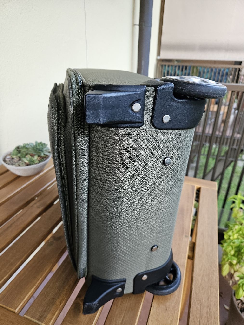 Valigie: Rollkoffer olivgrün – Nuovo (secondo la descrizione) da Luzern venduto da blackcat010 4