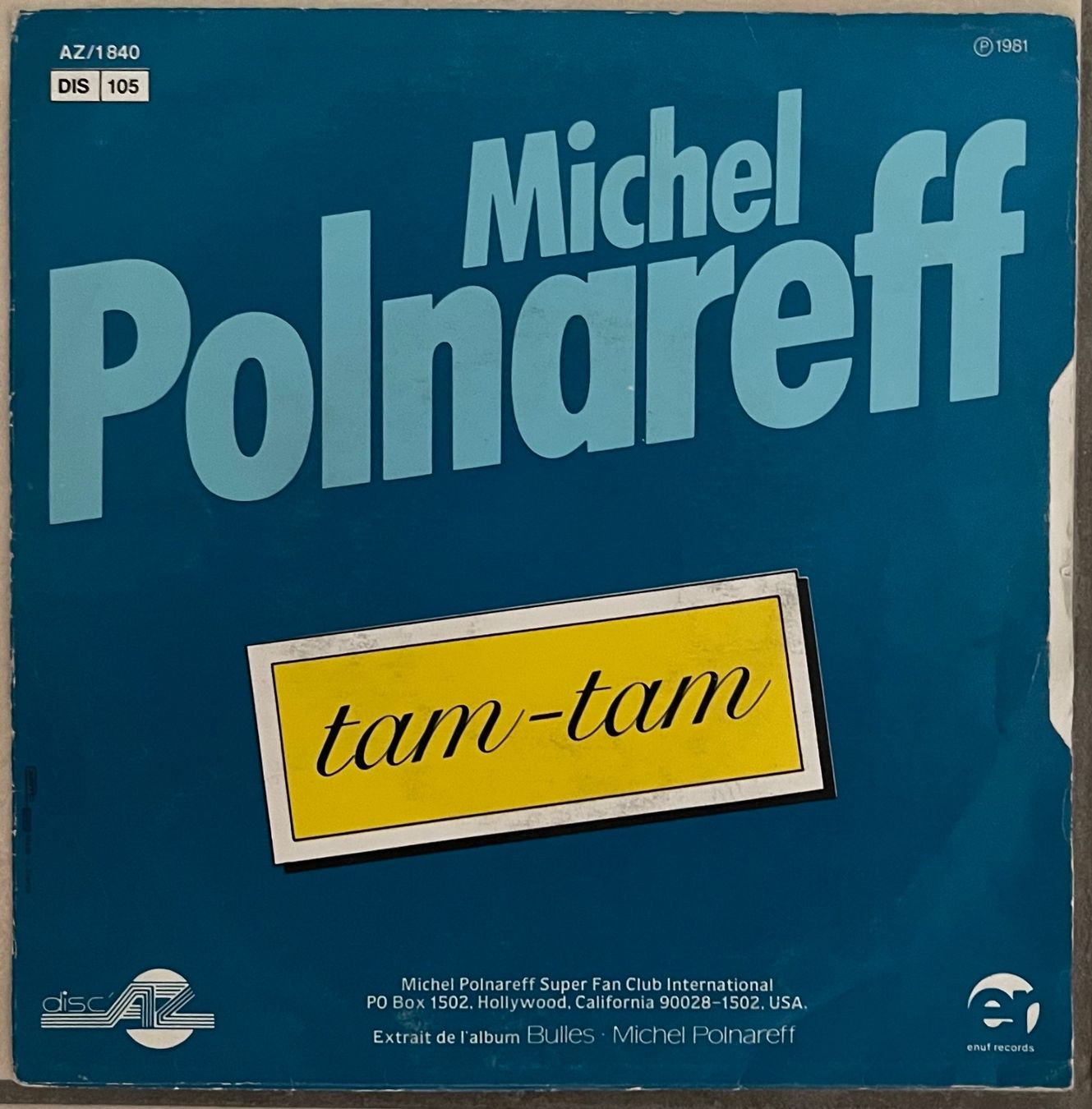 Vinyles: MICHEL POLNAREFF - JE T'AIME – D'occasion à Bussigny par vinyl-pas-cher 1