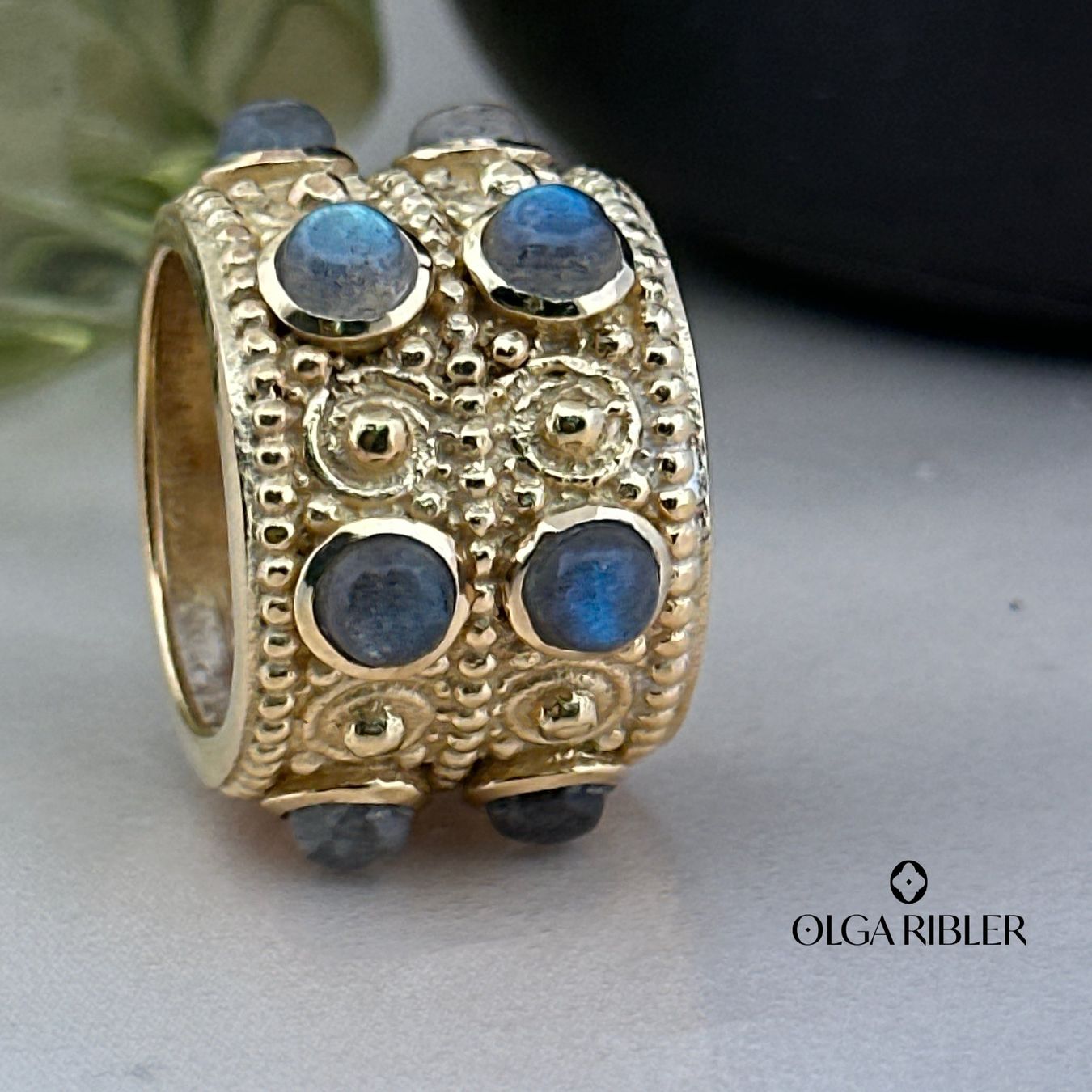 Olga Ribler Bagues: Statement Silber Ring 925 Labradorite Grösse 60 – Neuf (Voir description) à Luzern par byolgaribleroutlet 3