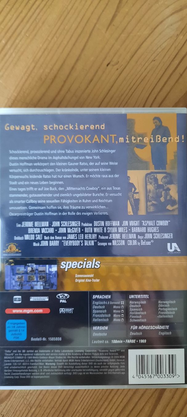 Tutti i DVDs: DVD "Asphalt-Cowboy" mit Dustin Hoffman, Jon Voight – Usato da Konolfingen venduto da the_5fqm 1