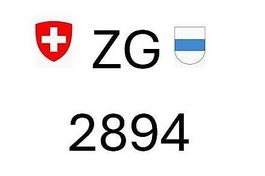 Nummernschild ZG 2894 Motrrad