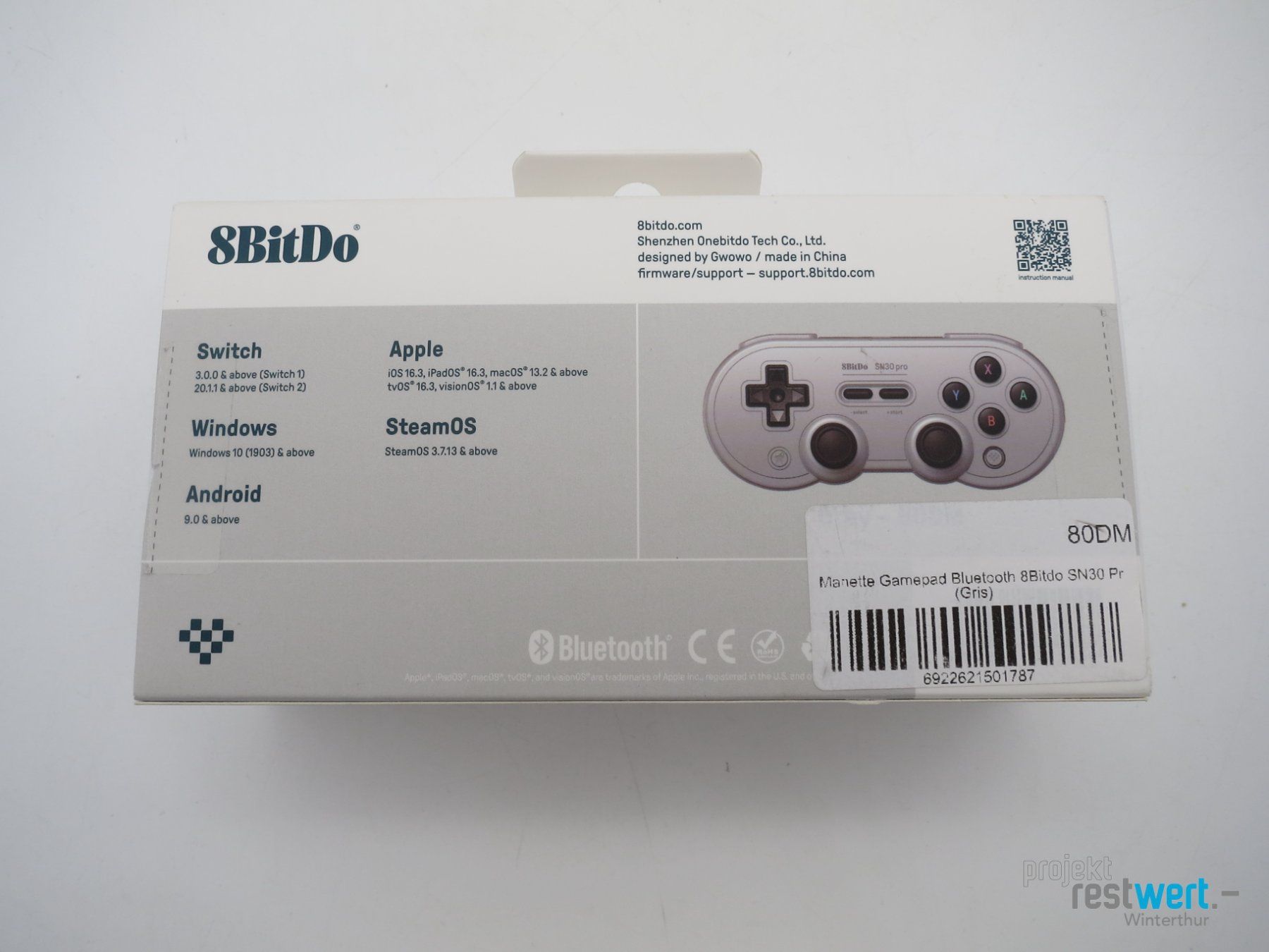 8BitDO Controller: 8BITDO SN30 Pro Bluetooth Gamepad grau – Nuovo (secondo la descrizione) da Winterthur venduto da Restwert_Winterthur 2