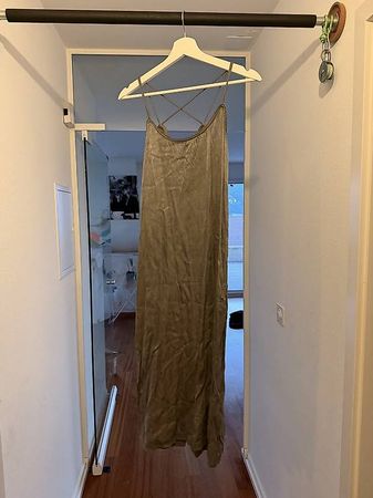 YAYA Holland Maxikleid aus Viskose in grau Gr. 36