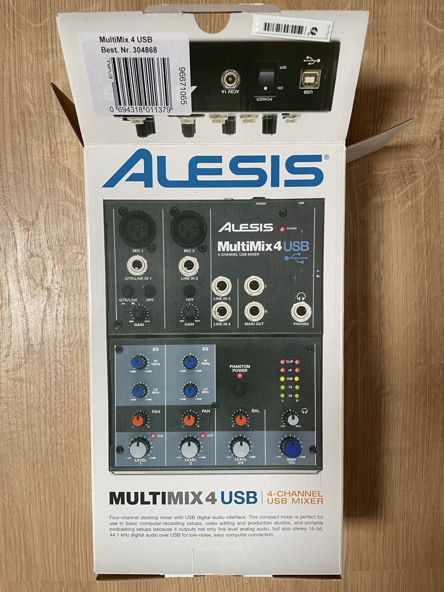 Alesis Console di mixaggio: Alesis MultiMix 4 USB - Kompakter Mixer mit USB Interface – Nuovo (secondo la descrizione) da Winterthur venduto da son_62yj 2