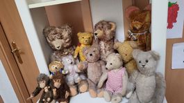 1 lot d'ours anciens et singes