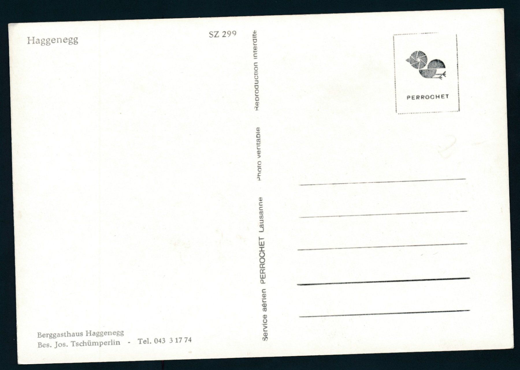 Cartoline postali: AK: Berggasthaus Haggenegg – Usato da Bonau venduto da Profila3 1