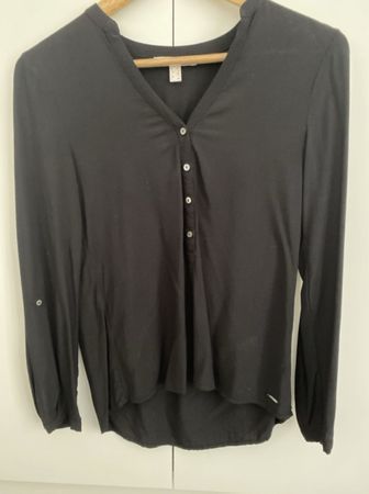 Espritbluse schwarz, Grösse 34