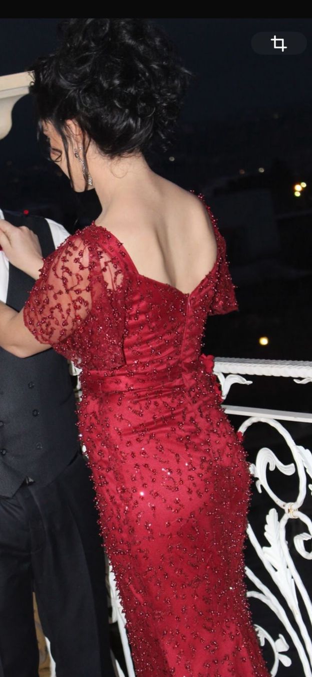 Vestiti: Rotes Abendkleid, Grösse 36 – Usato da Bassersdorf venduto da schokoart.ch 8