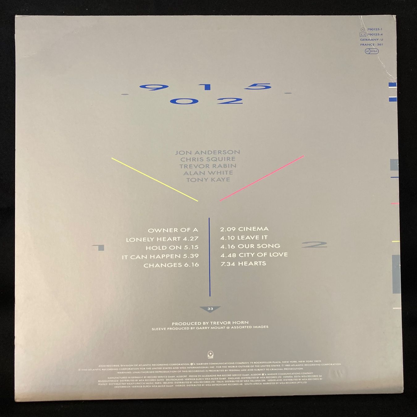 Dischi in vinile: Yes / 90125 – Usato da St.Gallen venduto da Out-take 1