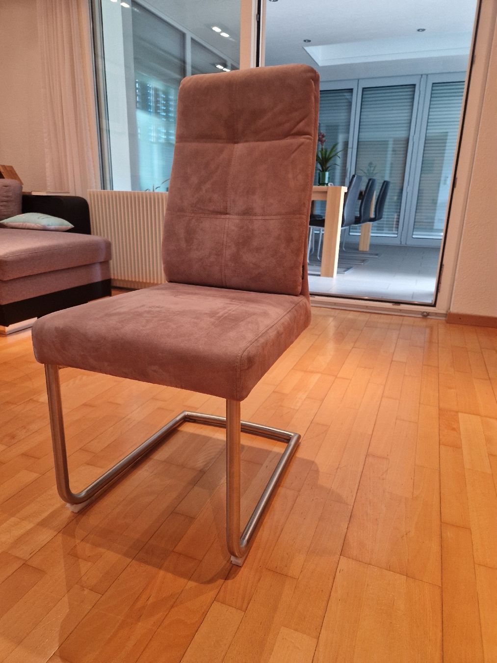 Chaises: Freischwingerstuhl Braun Leder – D'occasion à Wolhusen par artham01 2
