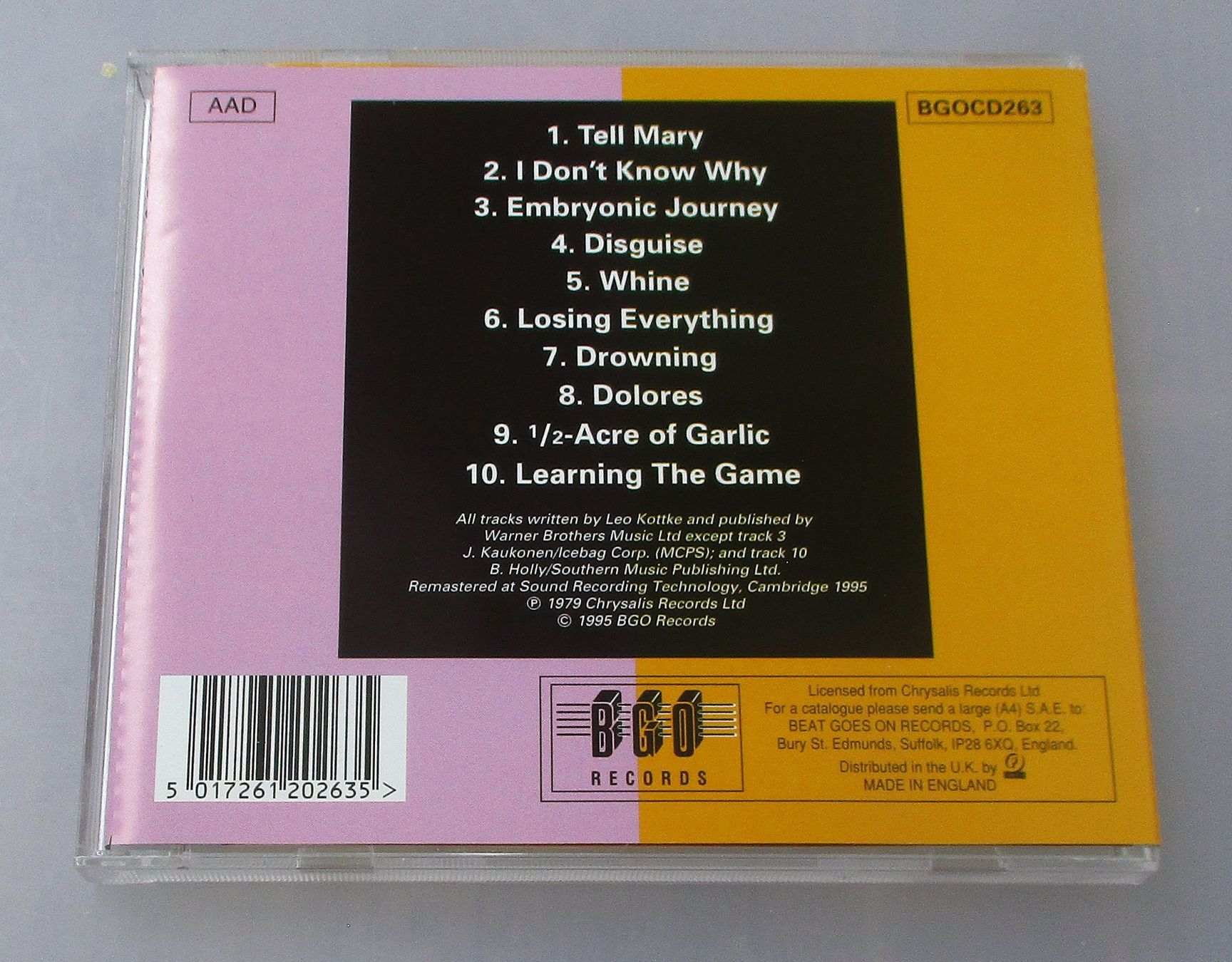 CD: LEO KOTTKE - Balance – Usato da Wattwil venduto da Muriel11 1