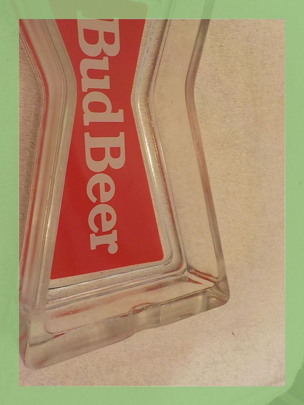 Portacenere: Aschenbecher Budweiser Glas transparent – Usato da Bülach venduto da Freieck 3