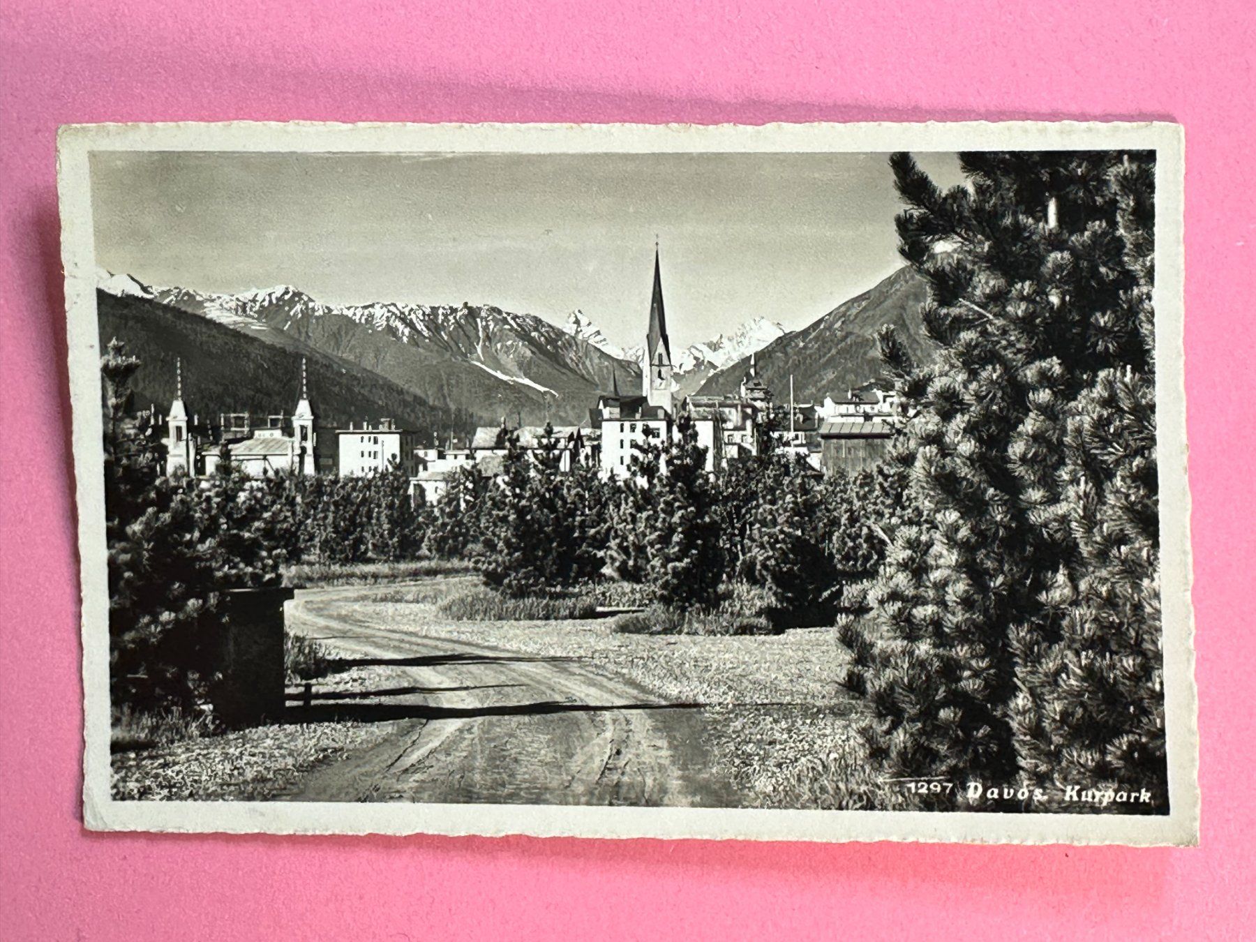 Cartoline postali: Davos - Kurpark – Usato da Steg VS venduto da _vinci_