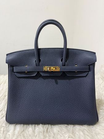 Hermes Birkin 25 Bleu Nuit Togo Ghw Z Copyreceipt