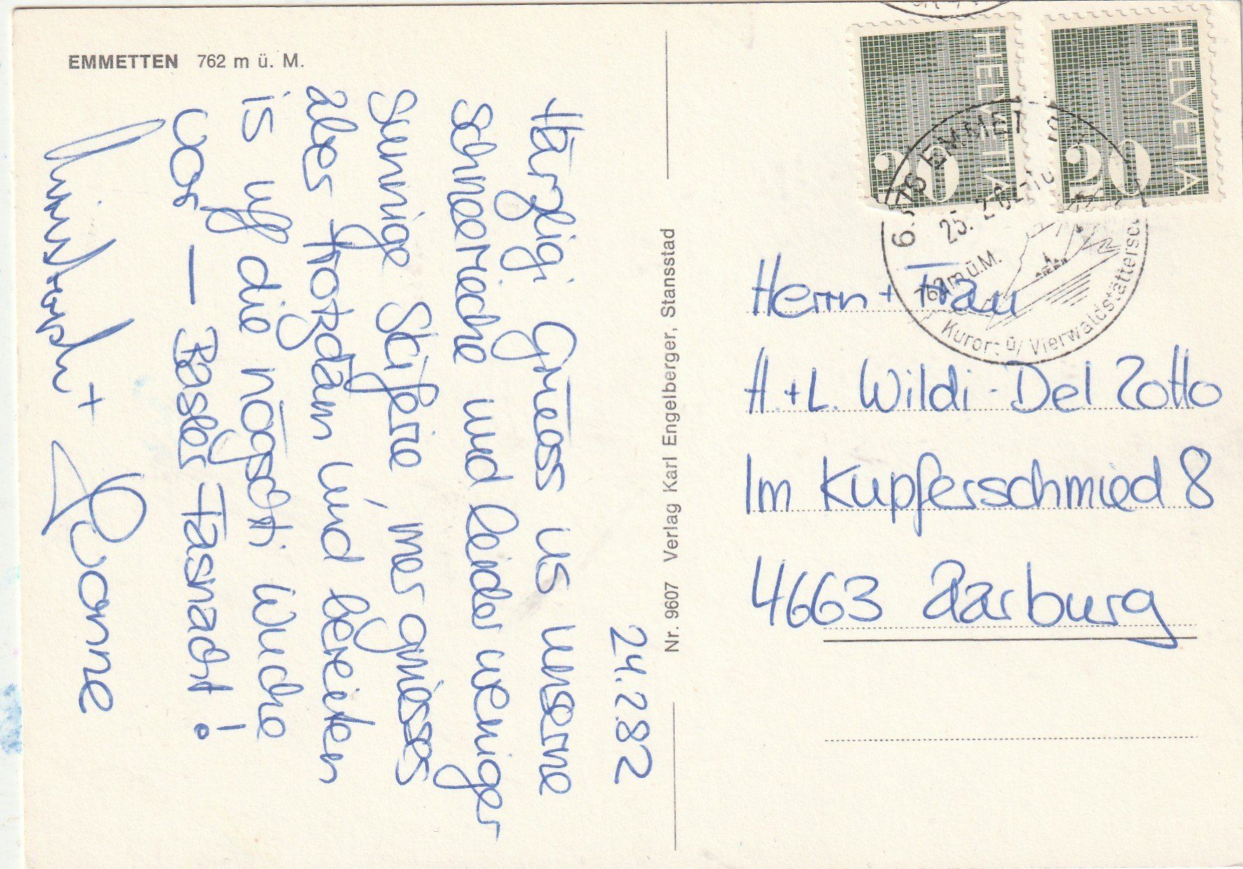 Cartoline postali: Emmeten Winter – Usato da Lumbrein venduto da made02 1
