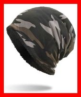 Beanie Camouflage Mütze dunkel Kappe Hut Militär Armee Cap