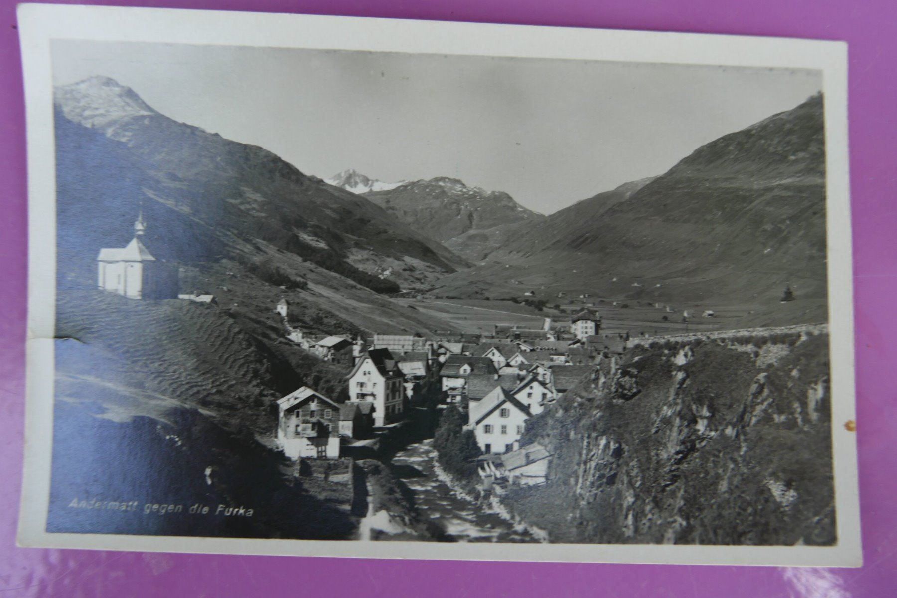 Cartoline postali: Andermatt gegen die Furka 1934 – Usato da Rotkreuz venduto da nigal