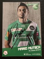 FCSG Matchworn Autogrammkarte Mario Mutsch Saison 2012/13