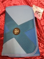 HAMA Etui Kulturtasche blau mit Etikett 22x15cm neu