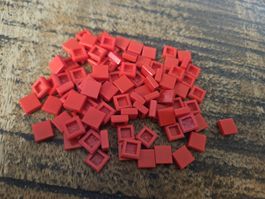 lego 3070 lot de 100 pièces Red Tile 1 x 1