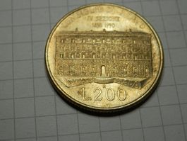 Italien 200 Lire, 1990 100. Jahrestag der Gründung des Staat