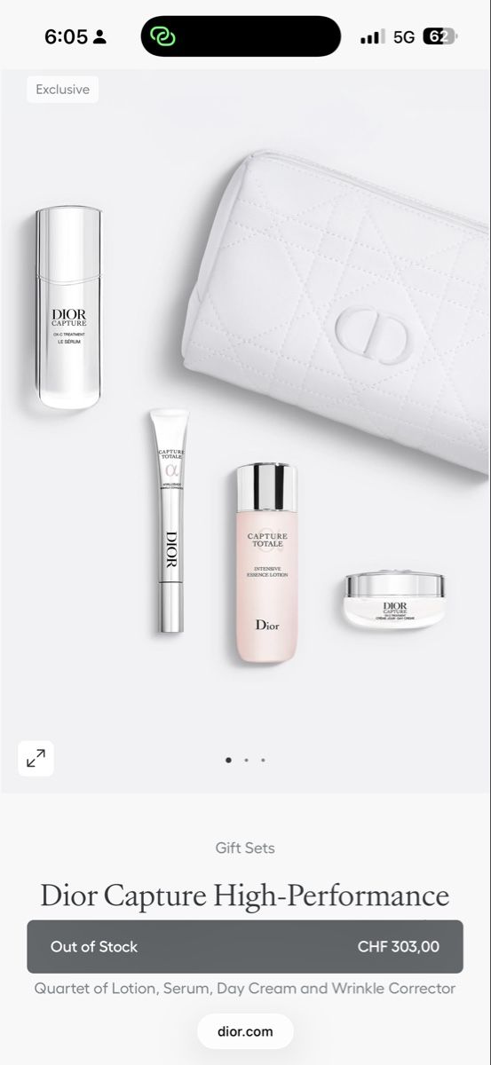 Dior Cura del viso: Dior Capture High-Performance Anti-Aging Correction Ritual – Nuovo e nell'imballaggio originale da Luzern venduto da sas_r89l