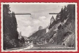 FRIBOURG, PONT DU GOTTERON APRÈS LA CATASTROPHE DU 9 5 1919