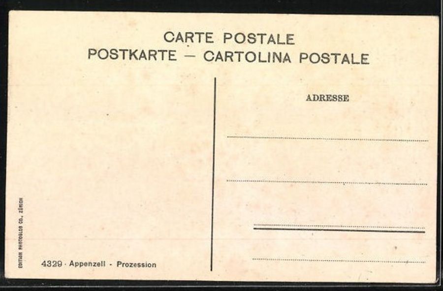 Cartoline postali: Appenzell, Prozession, um 1910 – Usato da Frauenfeld venduto da POML 1