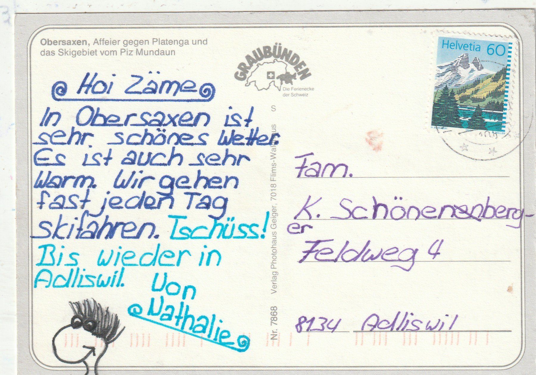 Cartes postales: Obersaxen Affeier – D'occasion à Lumbrein par made02 1
