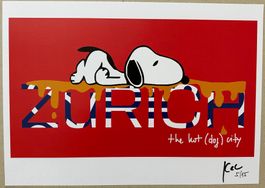 KeC: Snoopy “Zürich the hot city”, POP Art, signiert 5/15
