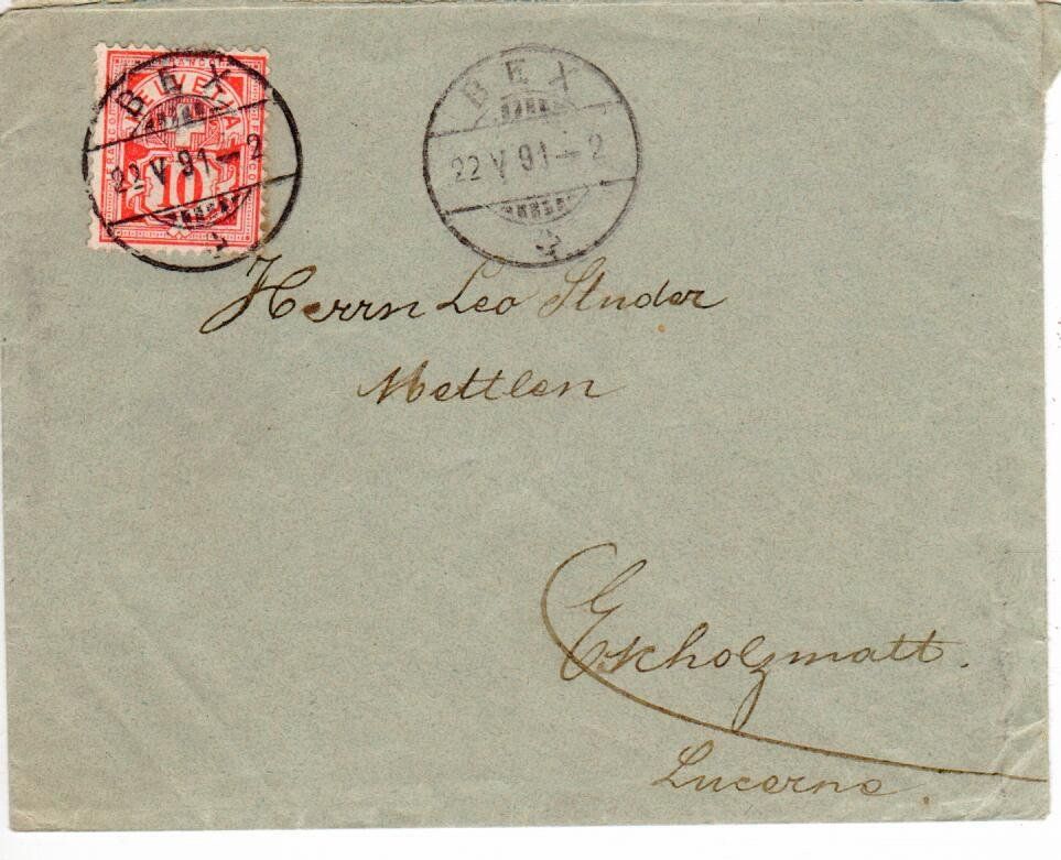 Tous les timbres: Brief, Bex 1891 – D'occasion à Wolhusen par Curver9