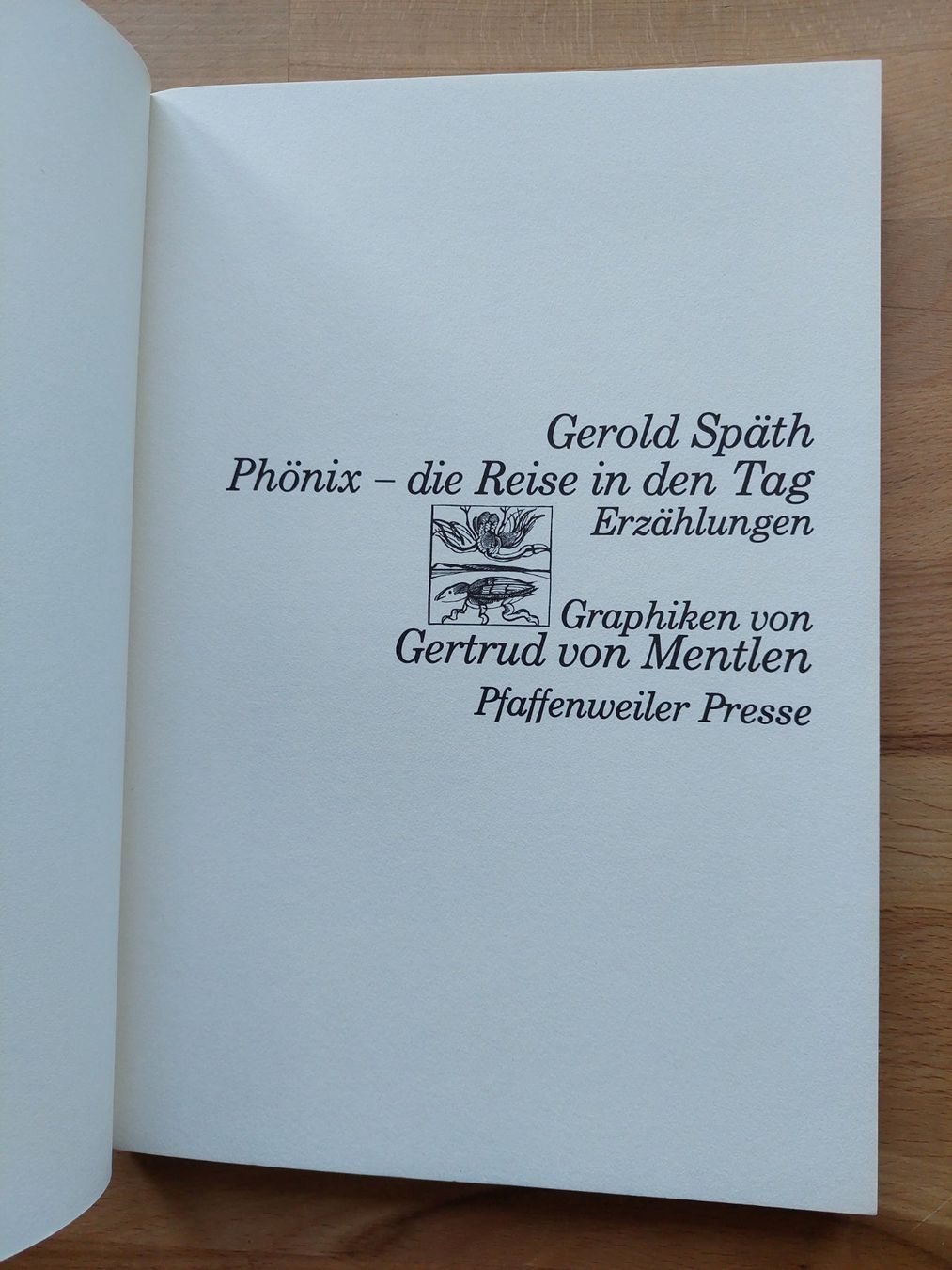 Libri: Phönix die Reise in den Tag - Gerold Späth – Usato da Obfelden venduto da Foto_Bild_Kunst_Buch 1
