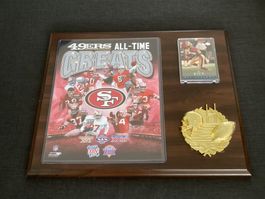 NFL 49ers All Time Greats Jerry Rice Plakette
