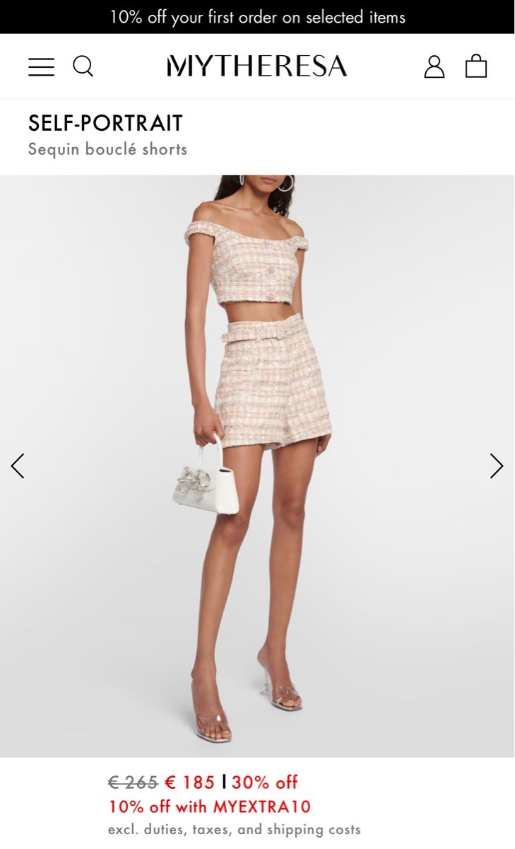 Pantaloni: SELF-PORTRAIT Sequin bouclé Shorts – Nuovo e nell'imballaggio originale da Schaffhausen venduto da LisaU 4