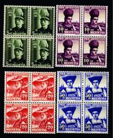 1939, Pro Juventute, Viererblöcke, **, SBK 40.–