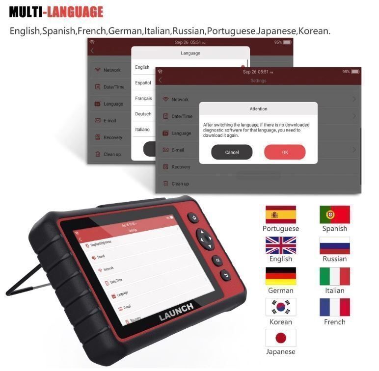Launch Tutti gli attrezzi: Launch X431 CRP909 Komplett-System OBD2 – Nuovo e nell'imballaggio originale da Chur venduto da P0WER 6
