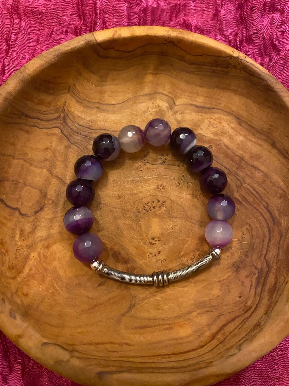 Bracciali & Braccialetti: Amethyst facettiert Armband Einzelstück 19cm elastisch – Usato da Basel venduto da him_5r5n 3