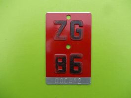 Zum 40. Geburtstag ! ... Velonummer / Fahrradnummer ZG 86