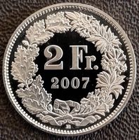 2 Franken 2007 stgl. / aus Münzsatz